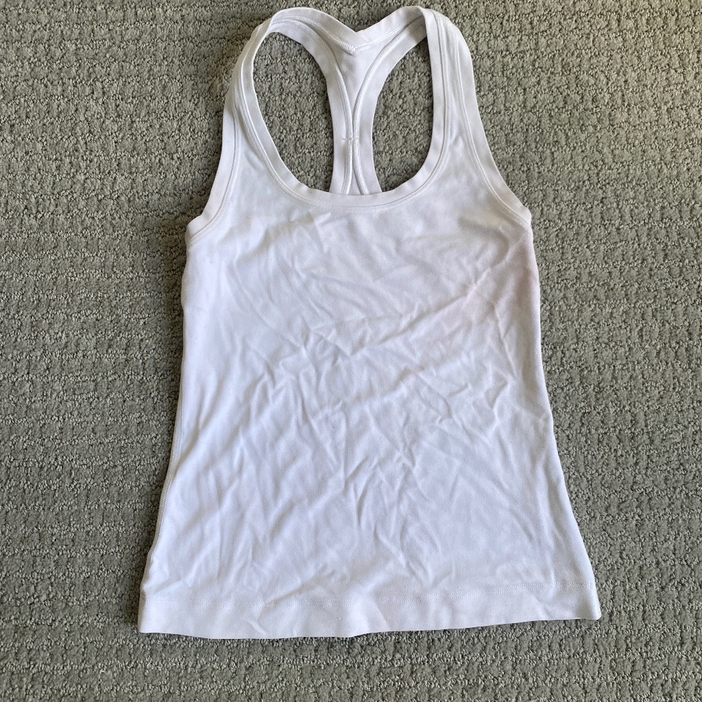 Lululemon White Racerback Tanktop